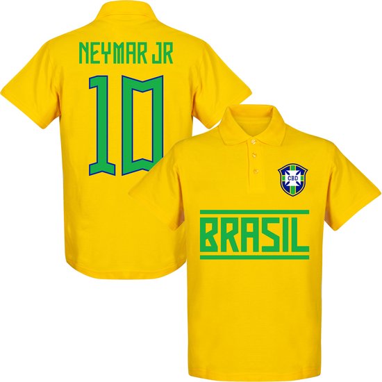 Brazilië Neymar JR 10 Team Polo - Geel - L