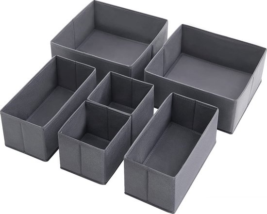 PowerKing Stoffen opbergdoos organizer, 6 opvouwbare opbergcontainers, opbergdoos kubus, roze
