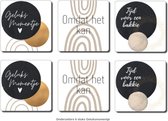 onderzetters "geluksmomentje"  set/6stuks