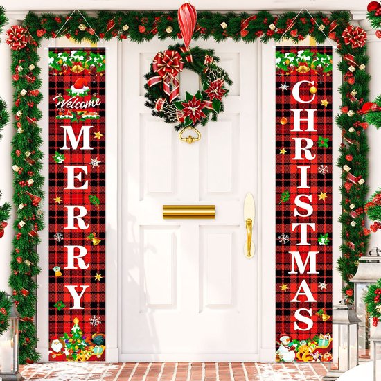 Bannière de Noël, bannière de rideau bannière de porte de Noël, ensemble de  décoration... | bol.com