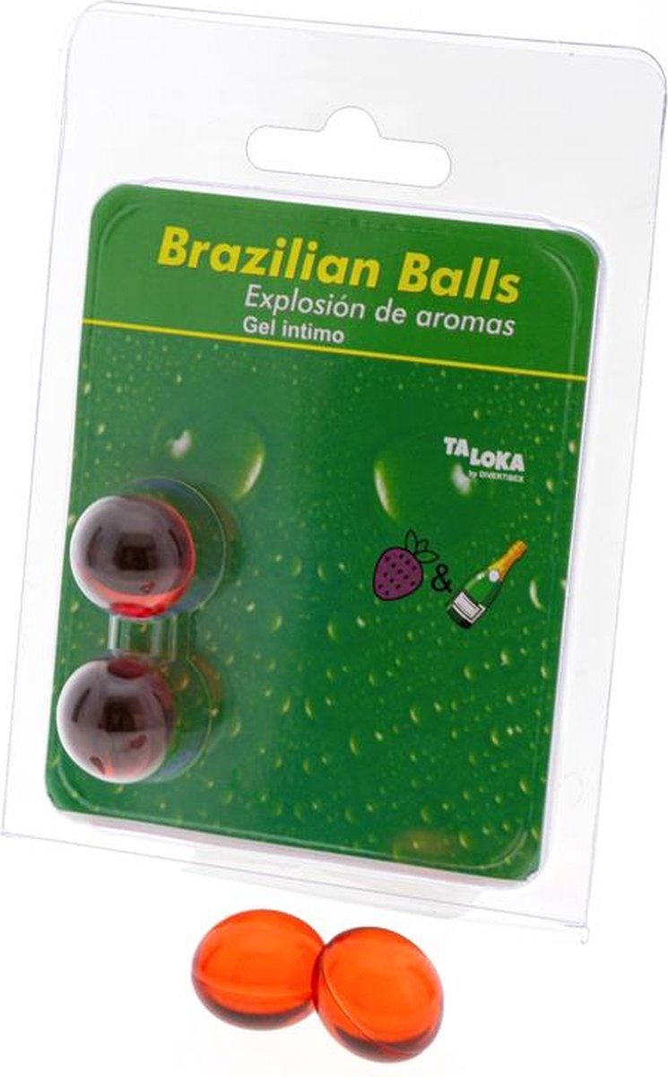 Set 2 Brazilian Balls Explosion Strawberry and Champnage Aroma