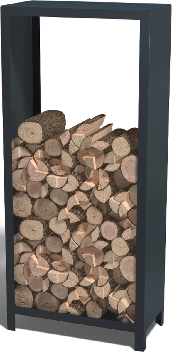 Gepoedercoat staal - houtopslag - Indiana - 80x40x180cm - Wit - MySteel