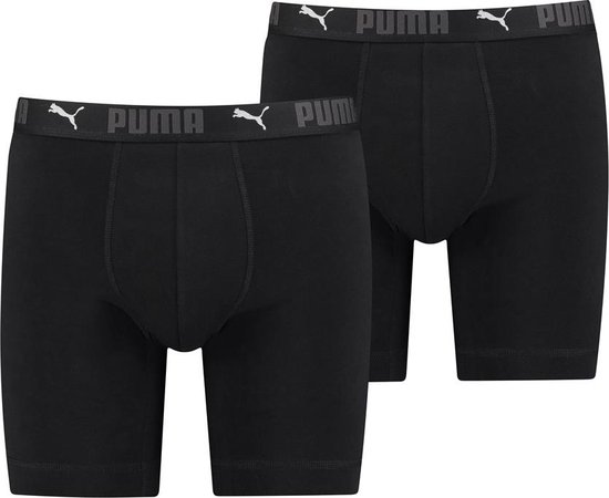 Puma 2-pack extra lange pijpjes boxershort - long - L - Zwart | bol.com