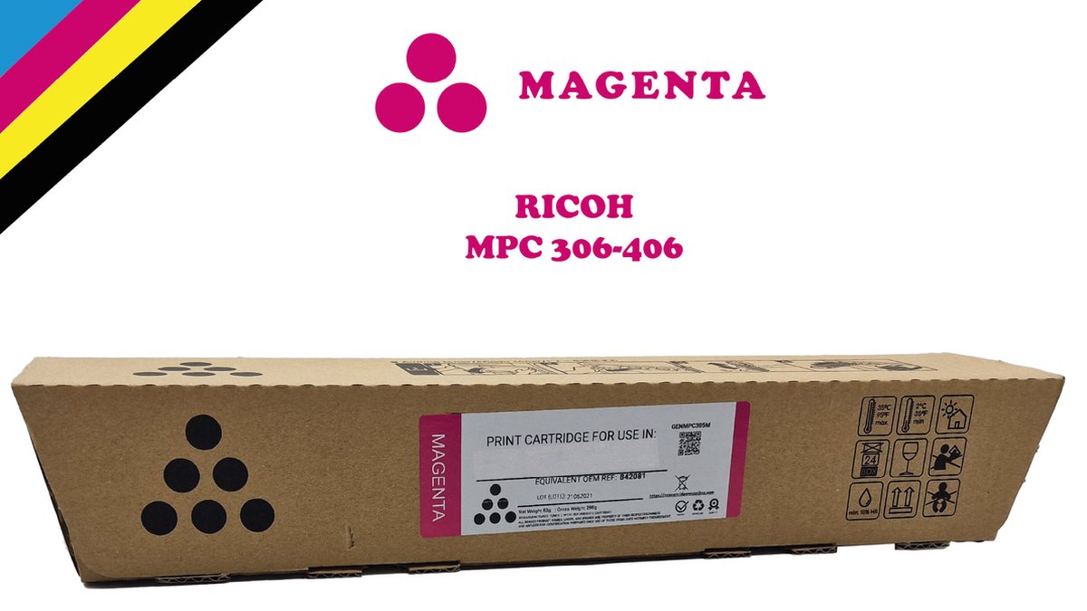 Toner Ricoh MP C306 / 307 / 406 Magenta – Compatible