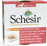 14x Schesir Hondenvoer Kip - Aardapppel Wortel in Saus 85 gr