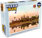 Puzzel Angkor Wat gereflecteerd in het water
