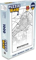 Puzzel Kaart - Brunssum - Zwart - Wit - Legpuzzel - Puzzel 1000 stukjes volwassenen