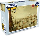 Puzzel Winter landschap - schilderij van Hendrick Avercamp - Legpuzzel - Puzzel 1000 stukjes volwassenen