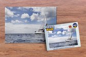 Puzzel Zeilboot onder de bewolkte lucht - Legpuzzel - Puzzel 1000 stukjes volwassenen