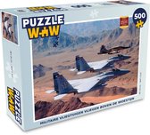 Puzzel Militaire vliegtuigen vliegen boven de woestijn - Legpuzzel - Puzzel 500 stukjes