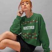 Foute Kersttrui Rendieren - Met tekst: Kersttrui - Kleur Groen - ( MAAT M - UNISEKS FIT ) - Kerstkleding voor Dames & Heren