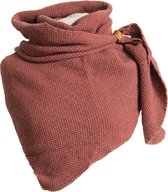 Capriana omslagdoek Gebreid- Accessories Junkie Amsterdam- Driehoek sjaal- Lichtgewicht- Wol blend-Omslagdoek- Cosy chic- Effen- Stola- Oud roze