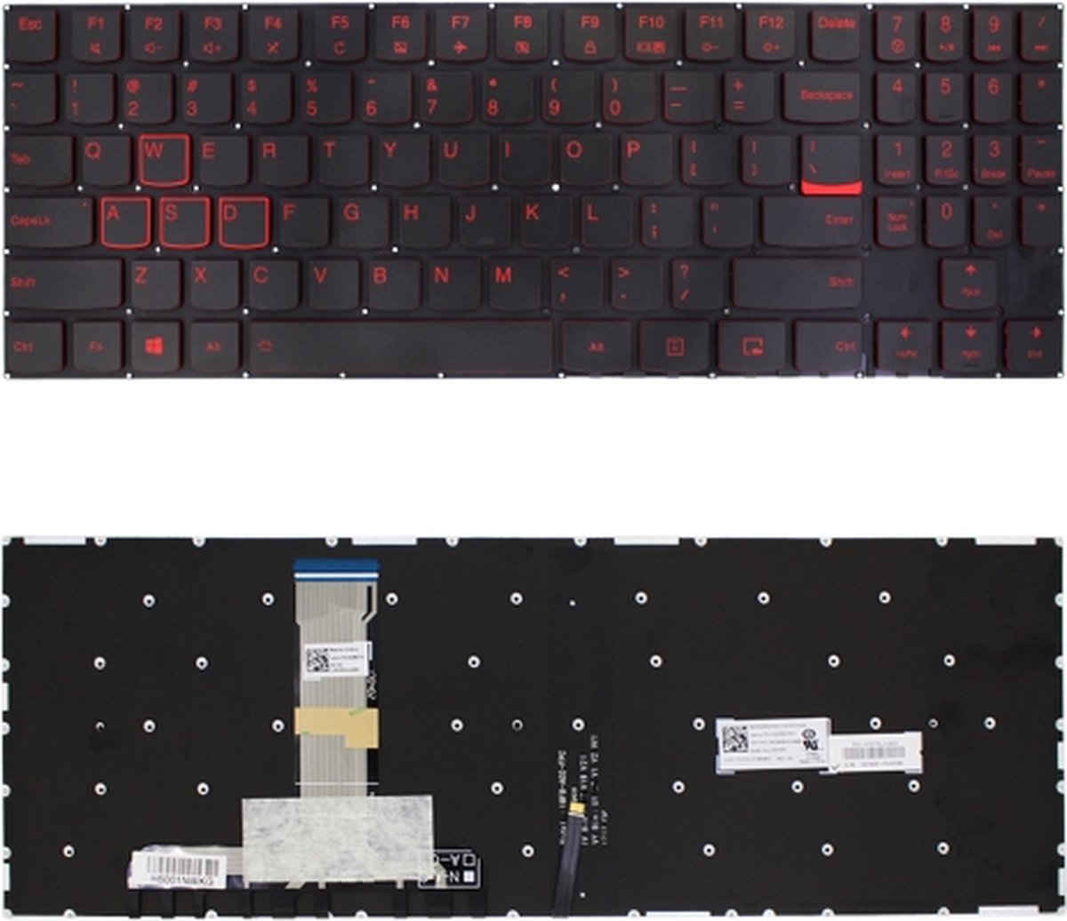 US toetsenbord met achtergrondverlichting voor Lenovo Legion Y520 Y520-15IKB Y720 Y720-15IKB R720 R720-15IKB (zwart)
