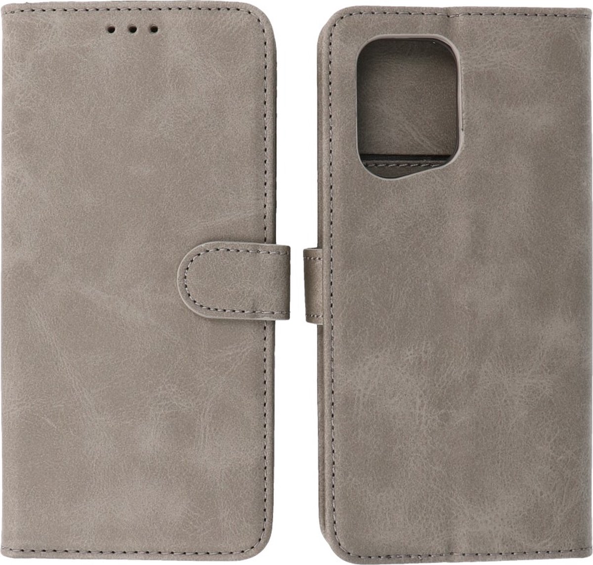 Oppo Find X5 Pro Hoesje Book Case Portemonnee Telefoonhoesje Grijs