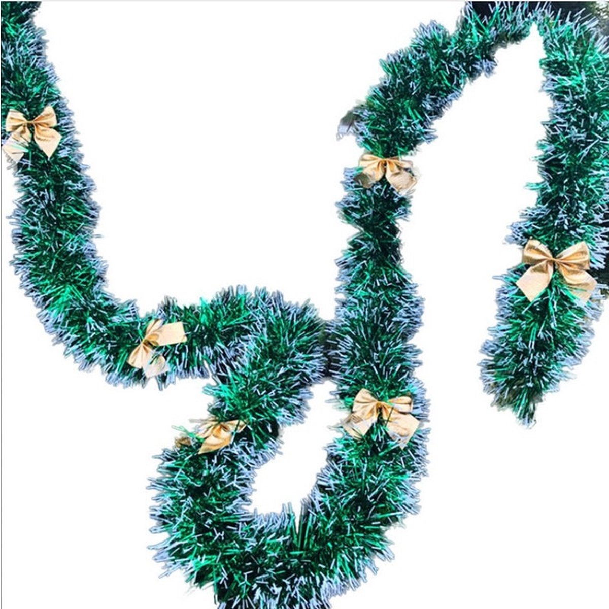 Kerstslinger - Kerst - Slinger - Decoratie - Groen - Gouden strik
