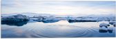WallClassics - Vlag - Smeltend IJs - 60x20 cm Foto op Polyester Vlag