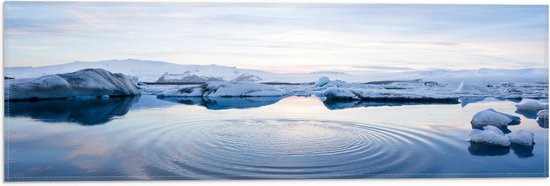 WallClassics - Drapeau - Glace fondante - 60x20 cm Photo sur Drapeau Polyester