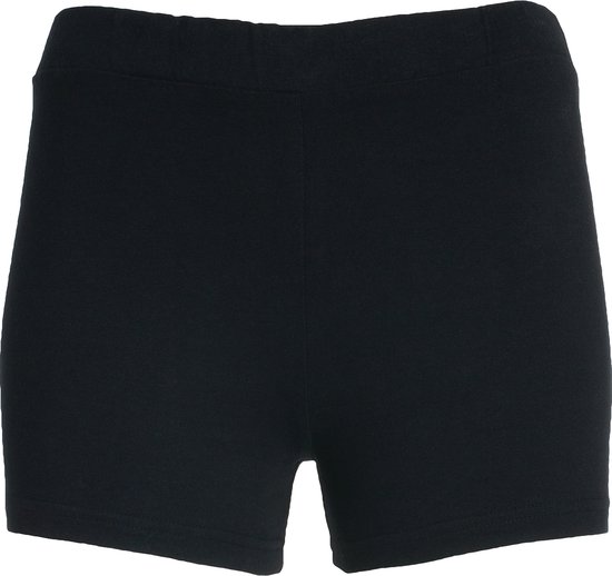 Short de sport noir pour enfant avec ceinture élastique.