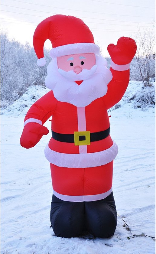Opblaasbare kerstman 180 cm kerstdecoratie/kerstversiering Opblaas