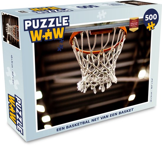 Foto: Puzzel een basketbal net van een basket legpuzzel puzzel 500 stukjes