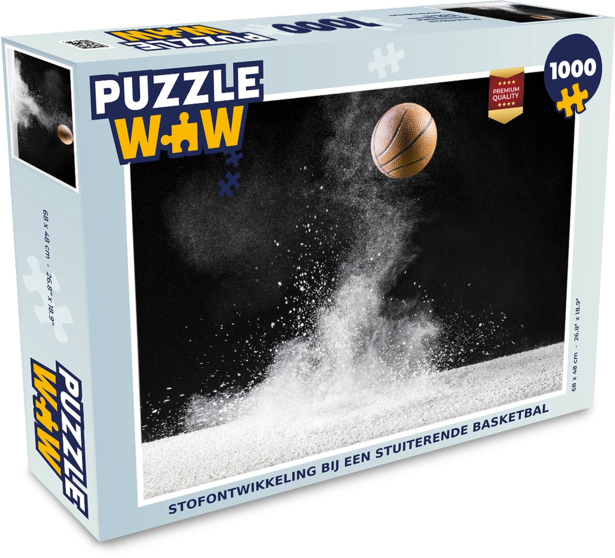 Puzzel Stofontwikkeling bij een stuiterende basketbal - Legpuzzel - Puzzel 1000 stukjes volwassenen