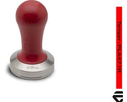 Lelit PLA471R RVS Tamper met rode houten knop 57,35 mm