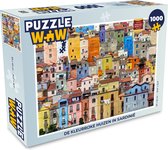 Puzzel De kleurrijke huizen in Sardinië - Legpuzzel - Puzzel 1000 stukjes volwassenen