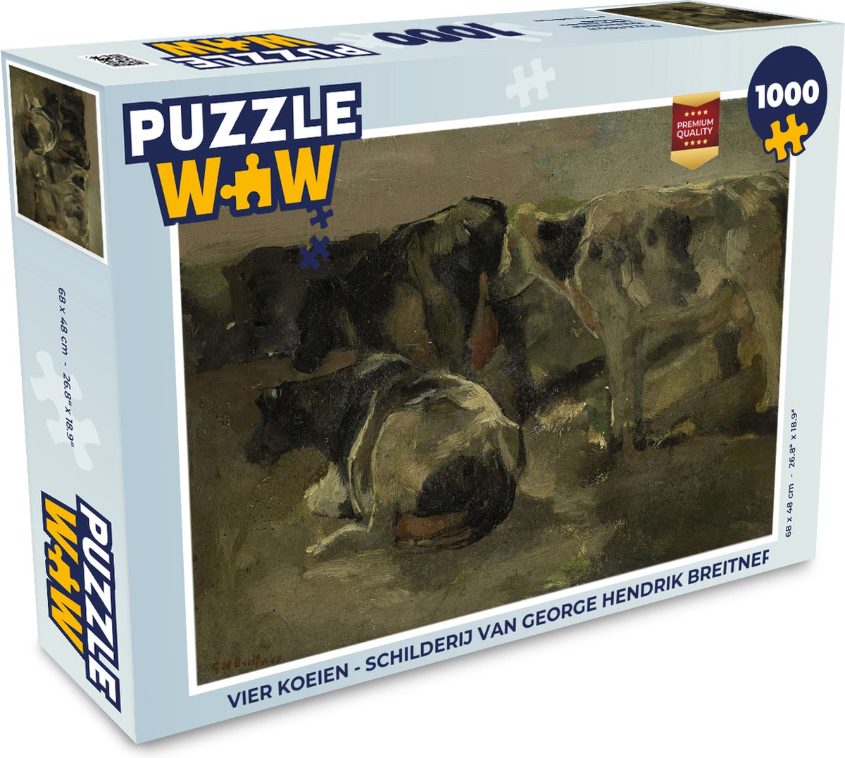 Puzzel Vier koeien - Schilderij van George Hendrik Breitner - Legpuzzel -  Puzzel 1000... | bol.com