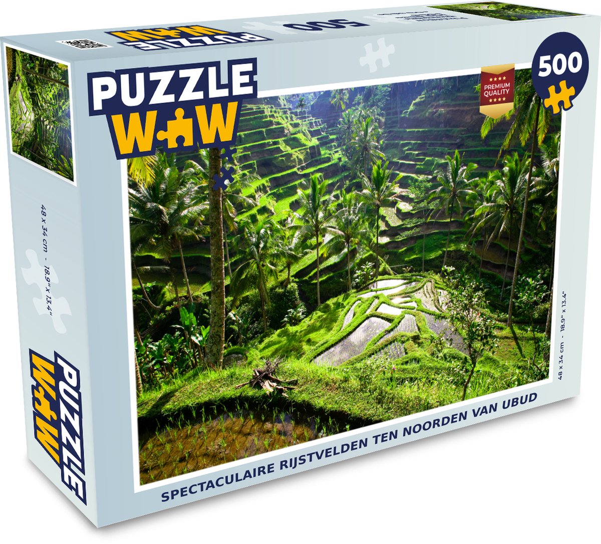 Puzzel Spectaculaire rijstvelden ten noorden van Ubud - Legpuzzel - Puzzel 500 stukjes