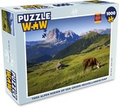 Puzzel Koe - Berg - Alpen - Legpuzzel - Puzzel 1000 stukjes volwassenen