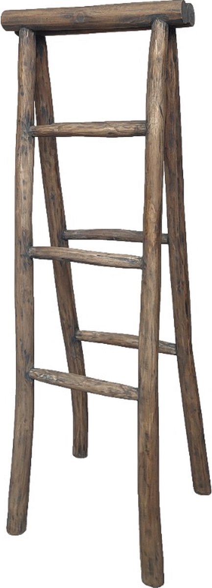 Vouwbare Houten Kleding Handdoekadder | Rustiek Teak | 50x5x135