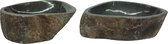 Set de deux Vasques en pierre naturelle | DEVI-736 | 42x30x15