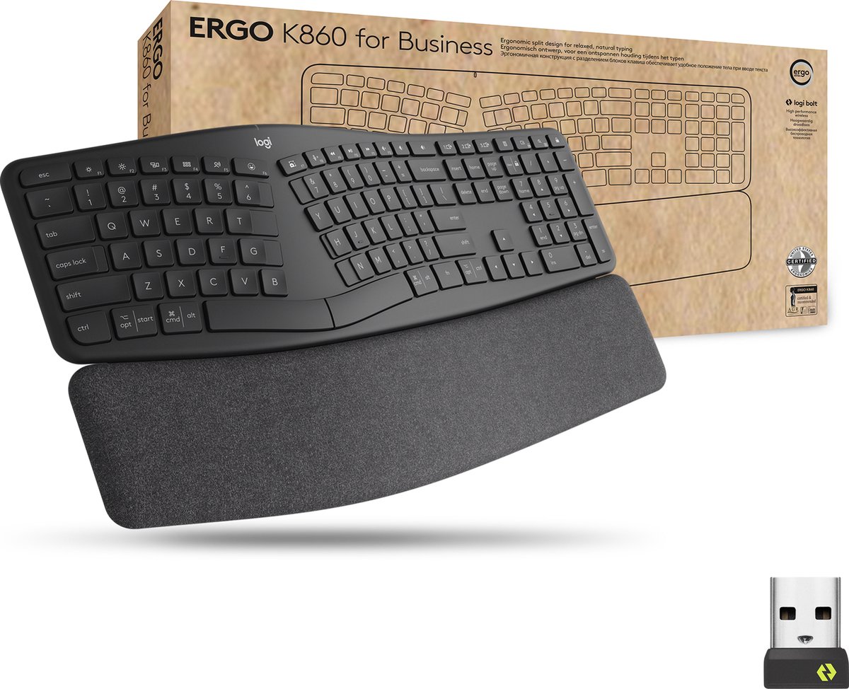 Logitech K860 for Business toetsenbord Bluetooth Zwitsers Grafiet