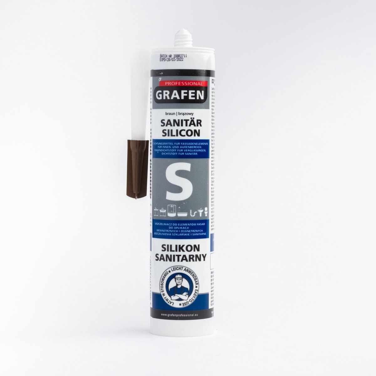 GRAFEN PROFESSIONAL Sanitary Siliconenkit Bruin 280 ml