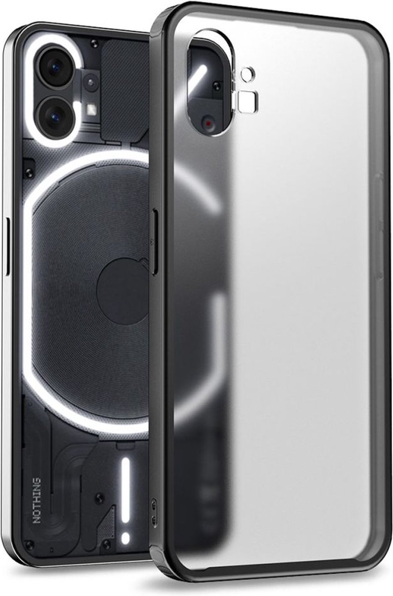 Nothing Phone (1) Hoesje Armor Back Cover Transparant Zwart