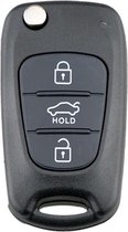 Autosleutel 3 knoppen klapsleutel geschikt voor Hyundai sleutel - Accent - Avante - Veloster - i10 i20 i30 iX35 - Kia Picanto - Sportage - K2 K5 - Hyundai sleutel behuizing - O3B