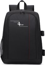 Clever4Ever Camera Bag - Sac à dos - Convient aux appareils photo compacts et aux drones - Zwart/ Rouge
