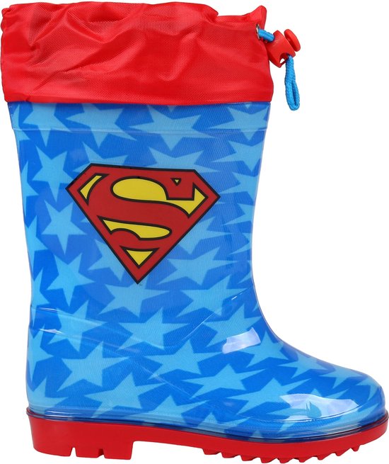 Superman - Rubberen Laarzen voor Jongens, Blauw / 33-34