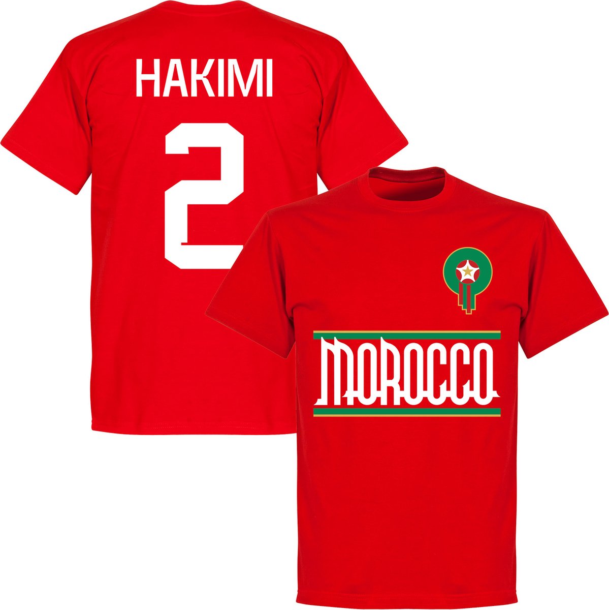 Marokko Hakimi 2 Team T-Shirt - Rood - XXL