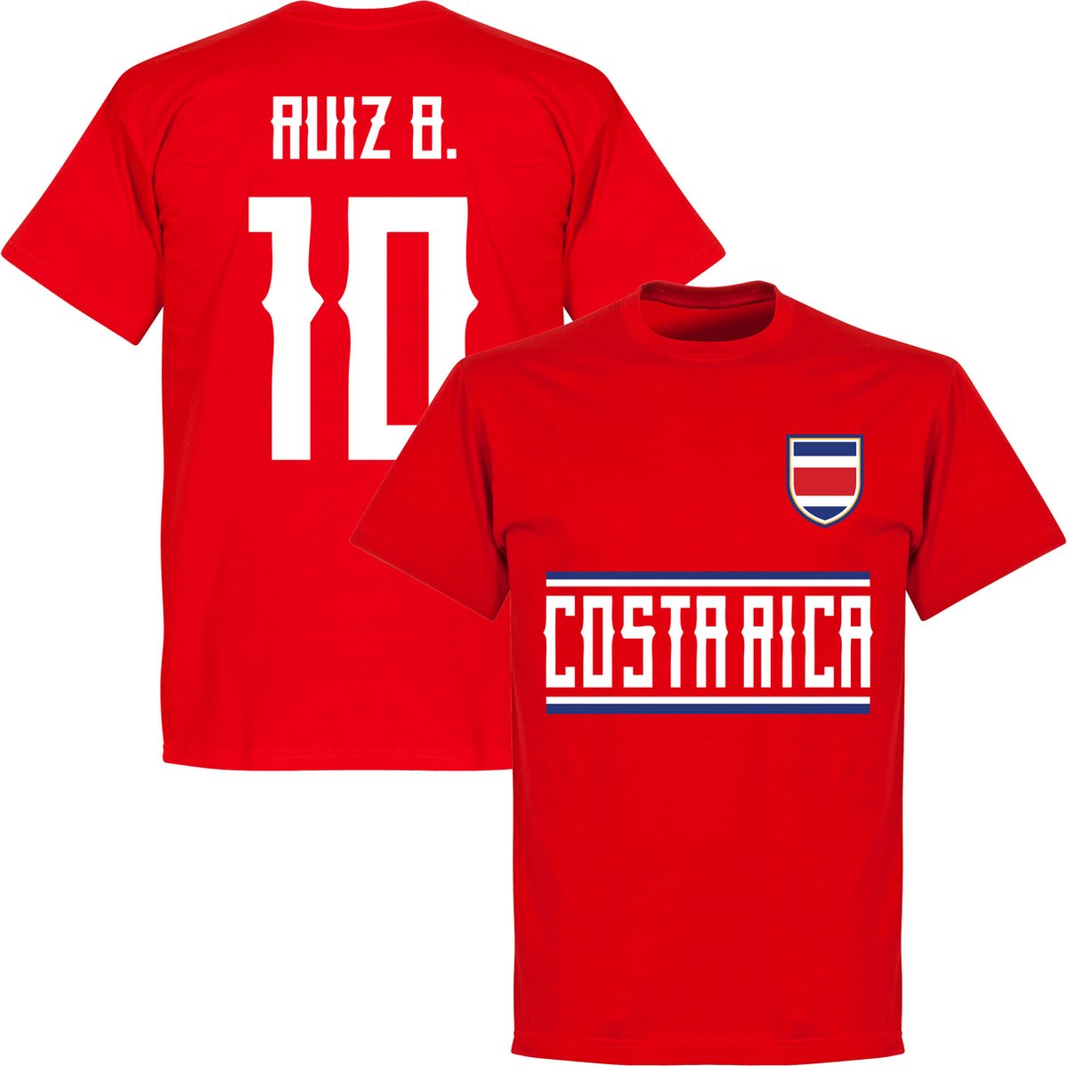 Costa Rica Ruiz B. 10 Team T-Shirt - Rood - S