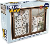 Puzzel Doorkijk - Griekenland - Zomer - Legpuzzel - Puzzel 1000 stukjes volwassenen