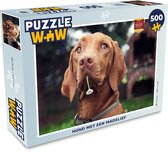 Puzzel Hond - Bloemen - Madelief - Legpuzzel - Puzzel 500 stukjes