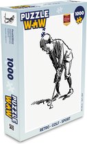 Puzzel Retro - Golf - Sport - Legpuzzel - Puzzel 1000 stukjes volwassenen