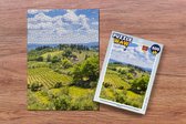 Puzzel Wijngaarden in het middeleeuws ommuurde stadje San Gimignano in Italië - Legpuzzel - Puzzel 500 stukjes