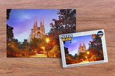 Puzzel Sagrada Familia-kathedraal in de schemering Barcelona - Legpuzzel - Puzzel 1000 stukjes volwassenen