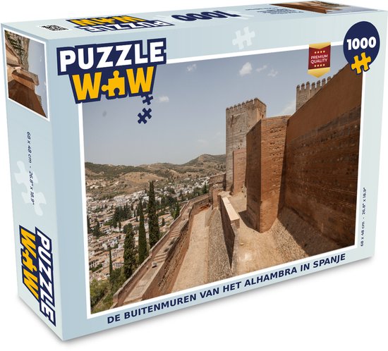 Puzzel De buitenmuren van het Alhambra in Spanje - Legpuzzel - Puzzel 1000 stukjes volwassenen - PuzzleWow