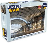 Puzzel Station - Trein - Haarlem - Legpuzzel - Puzzel 1000 stukjes volwassenen