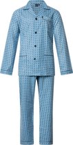Heren pyjama flanel van Gentlemen aangeruwd blue 9441 64