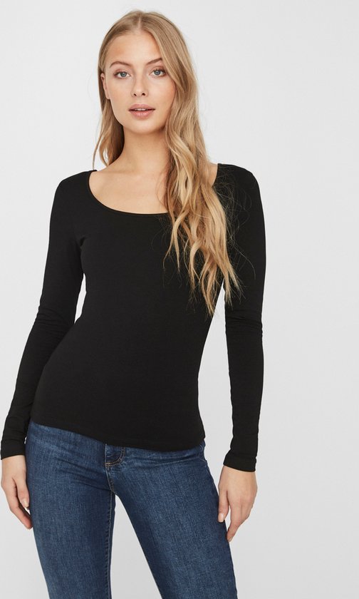 VERO MODA VMMAXI MY LS SOFT UNECK NOOS Dames T-shirt - Maat S | bol.com