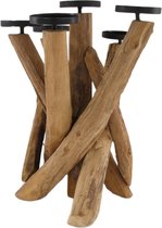 DKNC - Kandelaar Jinny - Teak hout - 30x40cm - Bruin